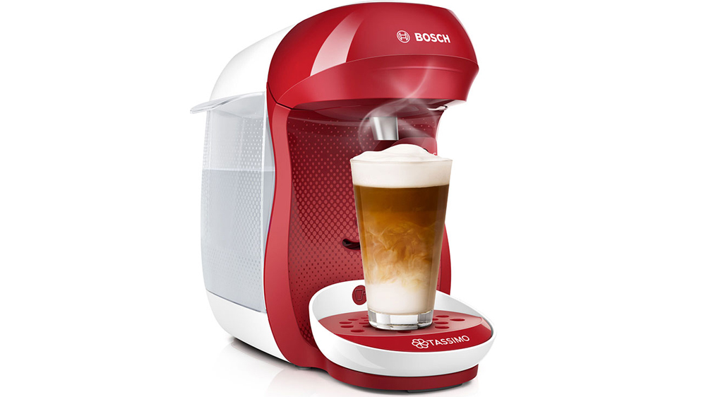 Kapslový kávovar Bosch TASSIMO Happy TAS1006, bílo-červený_01