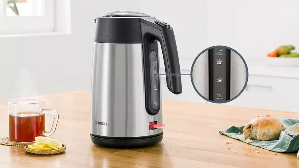 Ukazatel množství vody na rychlovarné konvici Bosch TWK7L460_02