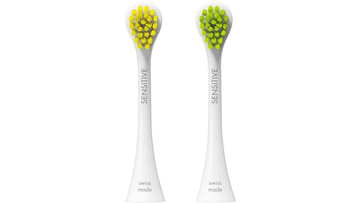 Náhradní hlava ke kartáčku Curaprox Hydrosonic PRO Sensitive 2 ks Yellow-Green přední pohled