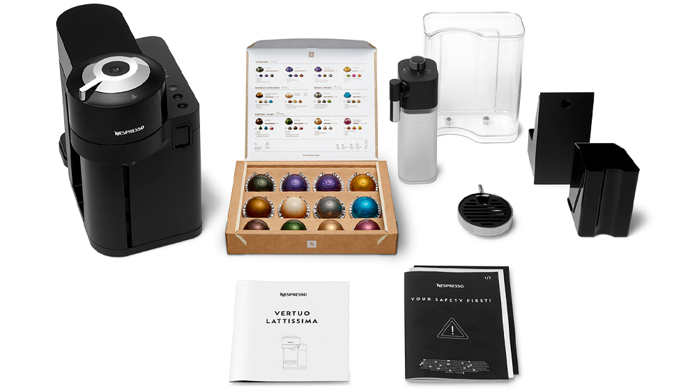 Kapslový kávovar De’longhi Nespresso ENV300.B Vertuo Lattissima s příslušenstvím_03