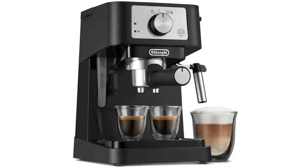 P&aacute;kov&yacute; k&aacute;vovar De'Longhi Stilosa EC260.BK čern&yacute; bočn&iacute; pohled