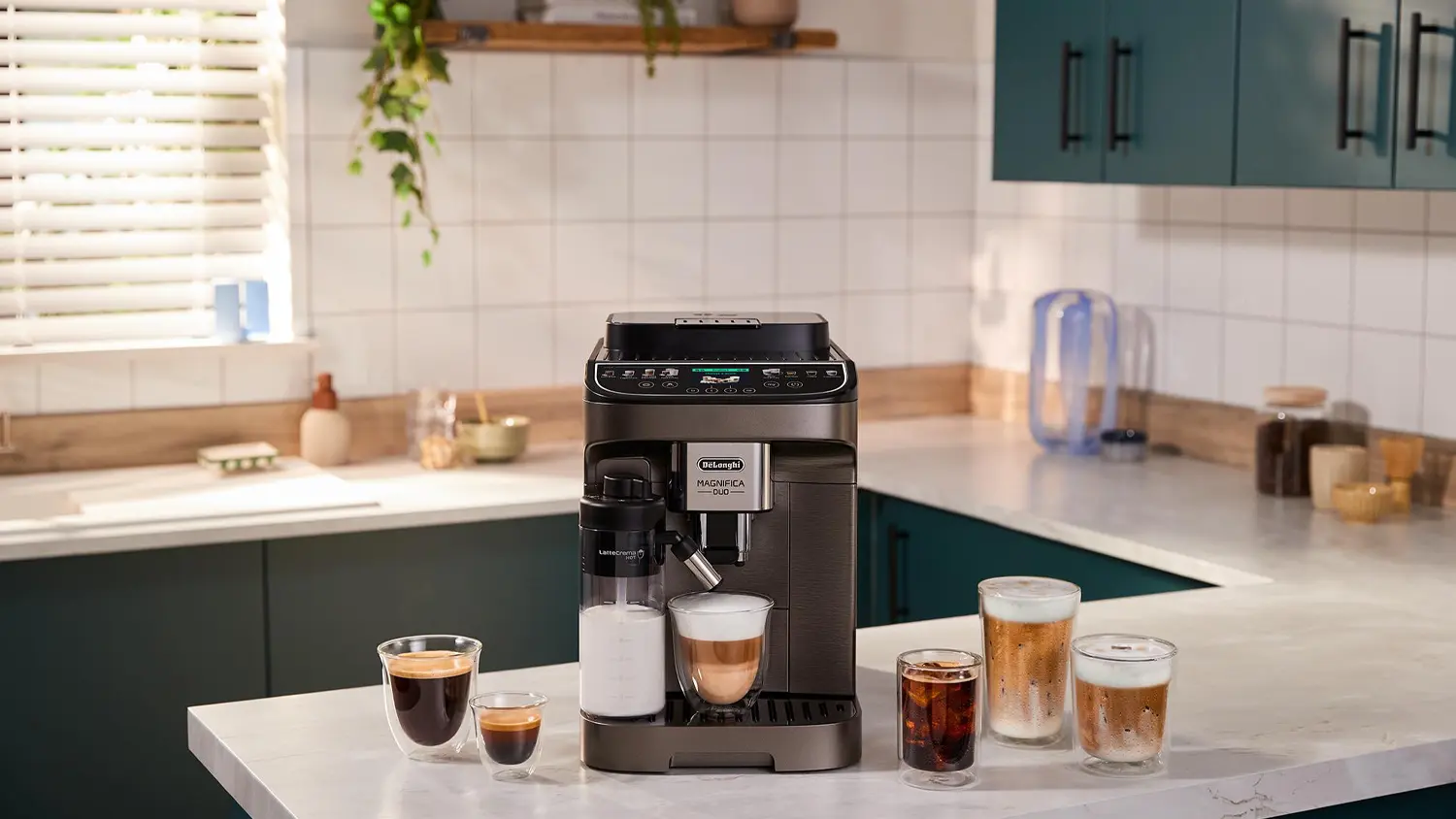 Rôzne druhy káv pri automatickom kávovare De'Longhi ECAM