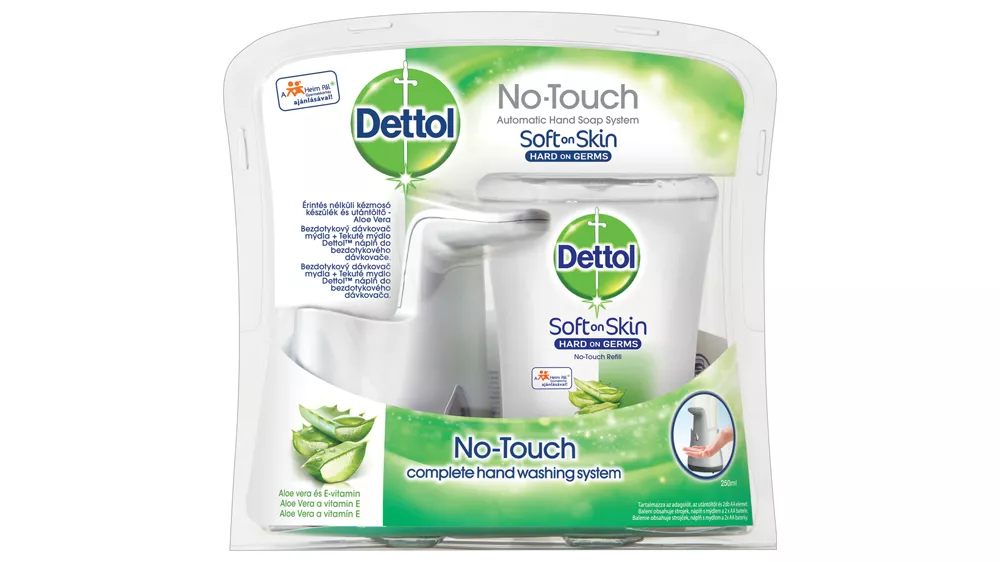 Bezdotykov&yacute; d&aacute;vkovač m&yacute;dla Dettol Aloe Vera