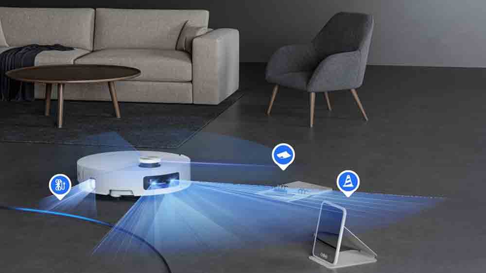 Vysavač Dreame Aqua10 Ultra Track skenuje prostředí_04