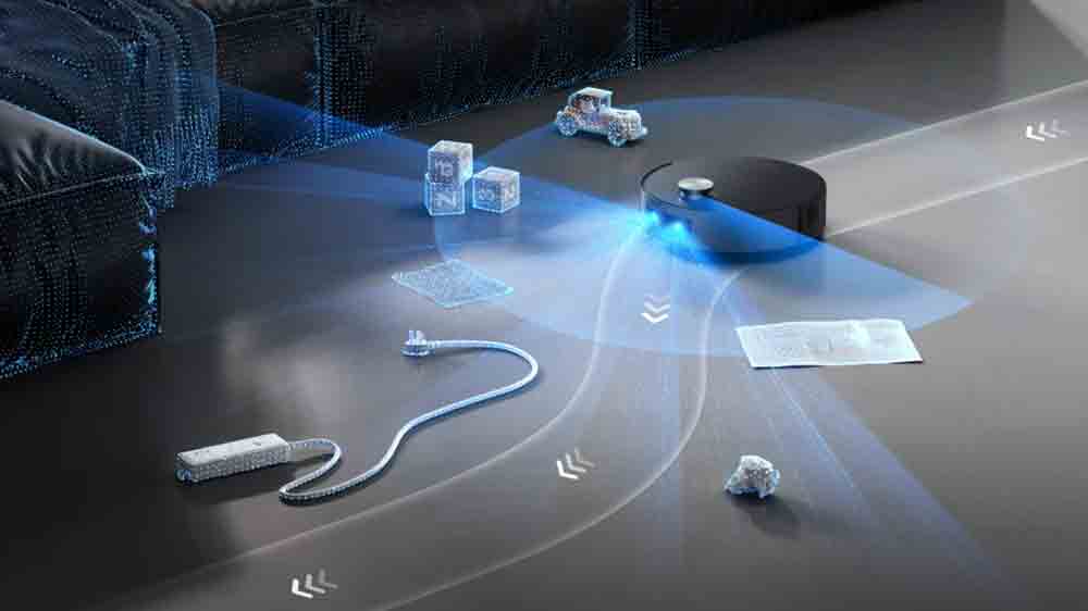 Vysavač Dreame Aqua10 Ultra Roller Complete skenuje prostředí_06