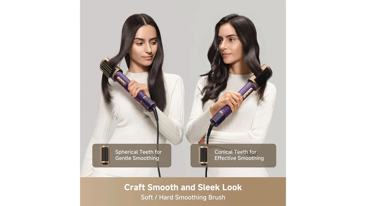 Žena si upravuje vlasy s multistylerem Dreame Hair Airstyle PRO
