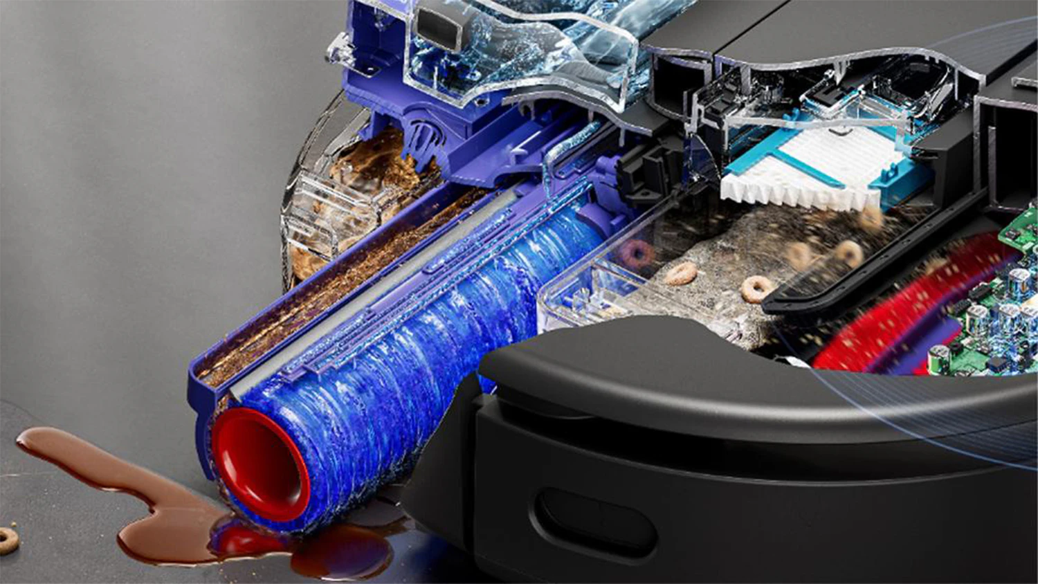 Samočistící kartáč robotického vysavače Dyson Spot+Scrub Ai