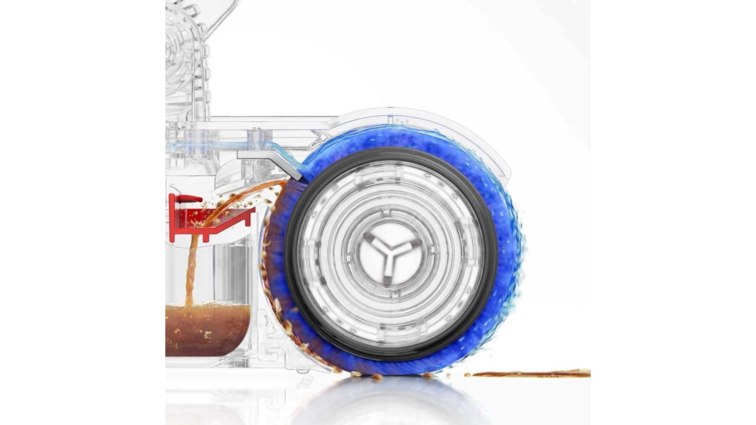 Vizualiz&aacute;cia čistenia kefou podlahovej um&yacute;vačky Dyson PencilWash