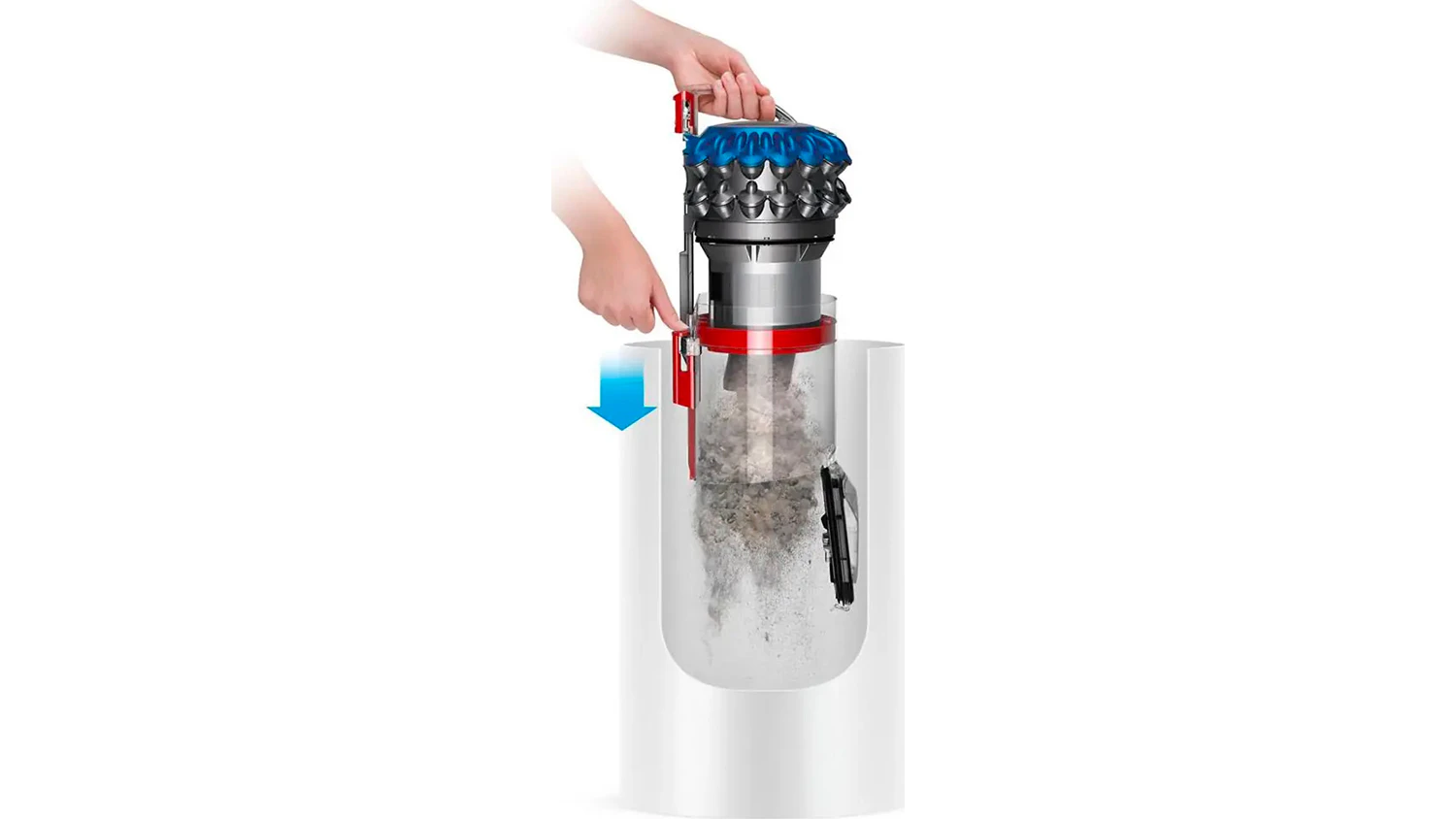 Vyprázdňovanie nádobky na nečistoty vysávača Dyson