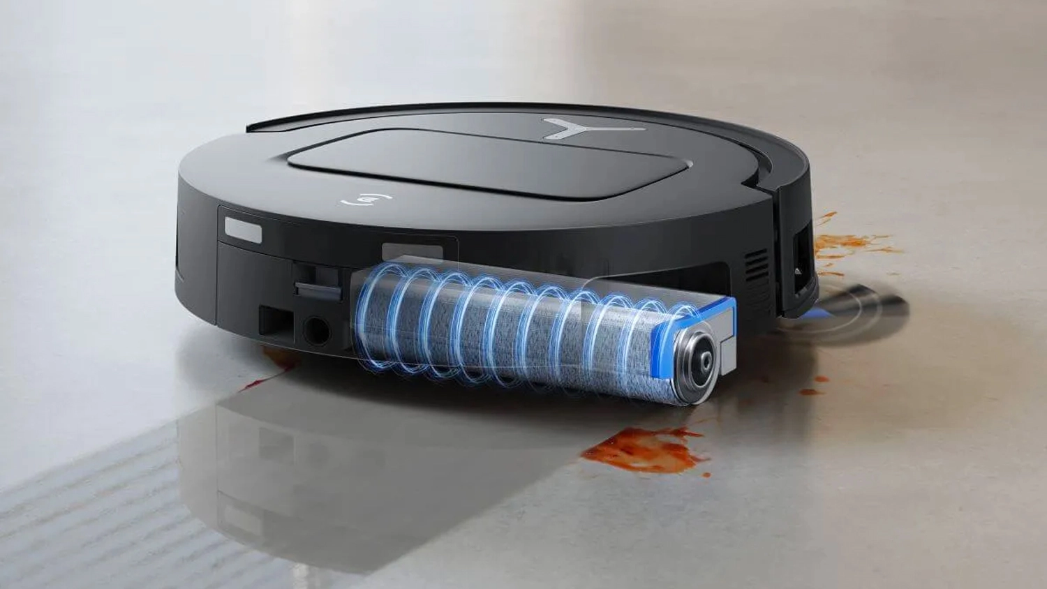 Robotický vysavač ECOVACS Deebot T80 pracující s válcem Ozmo Roller