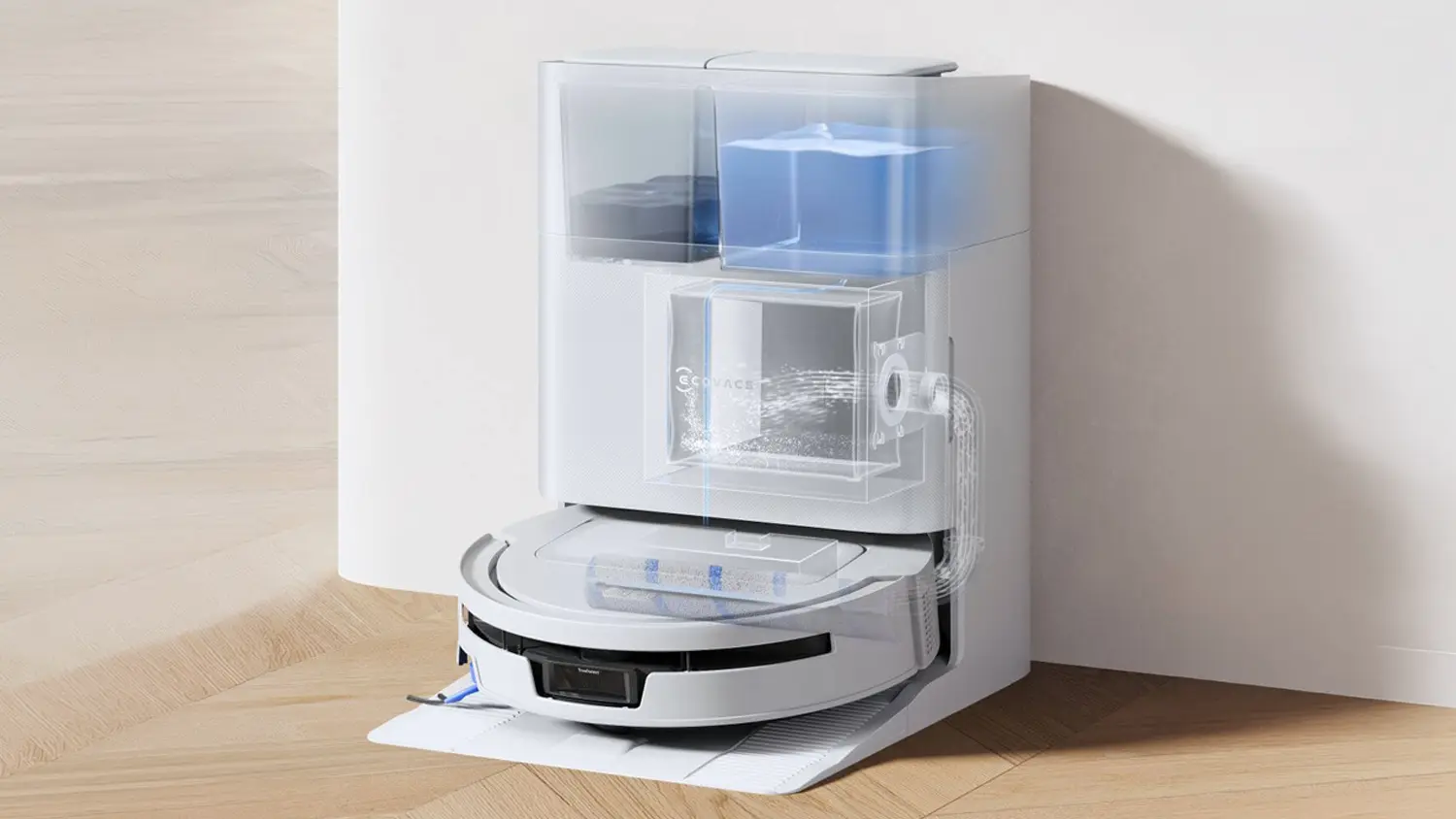 Multifunkčn&aacute; stanica robotick&eacute;ho vys&aacute;vača Ecovacs Deebot T90 Max Omni White