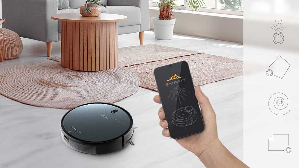 Čtyři režimy úklidu v aplikaci ETA SMART u robotického vysavače ETA Rover 1248 90010_05