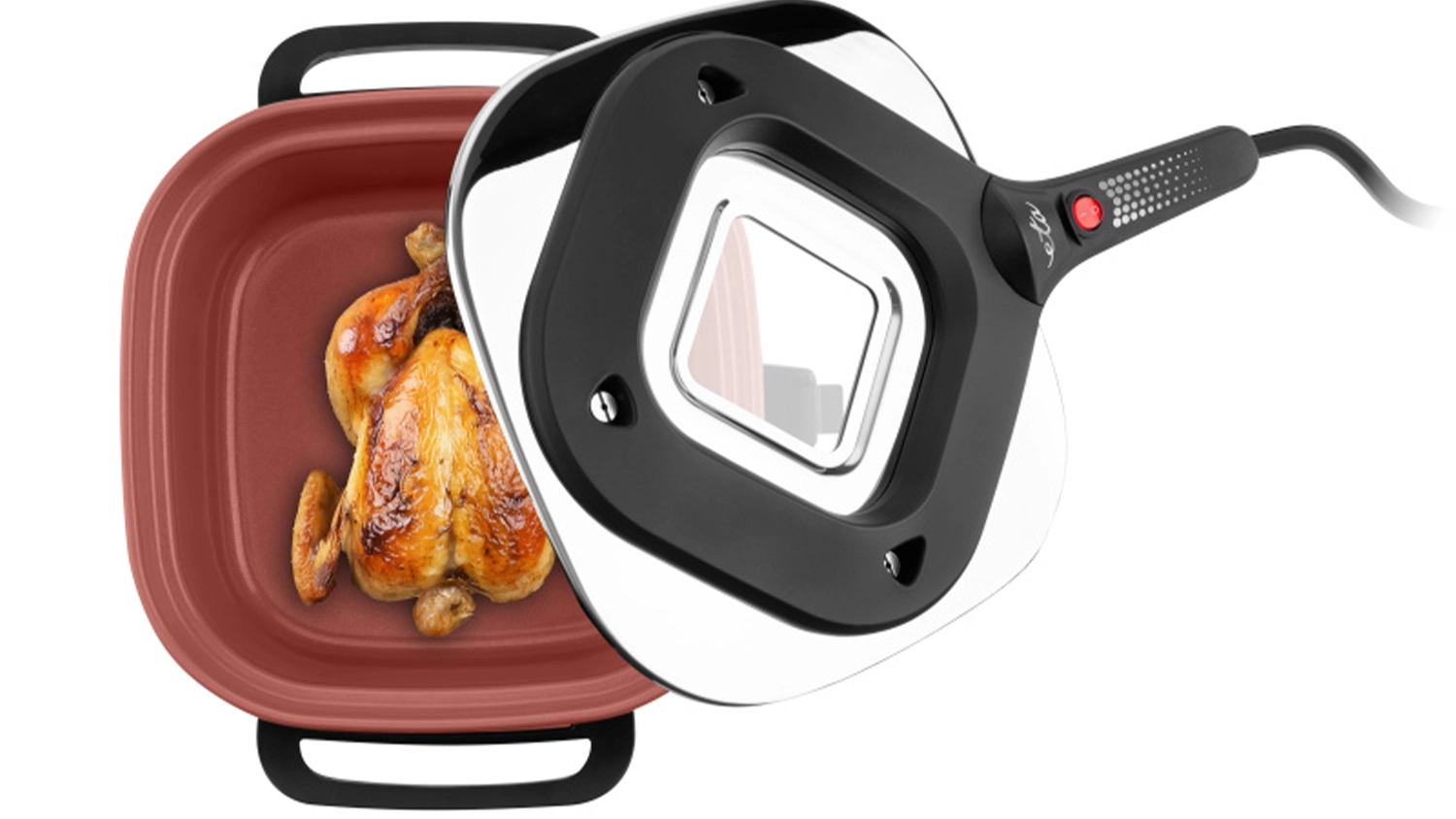 Pečenie kurčaťa v elektrickom hrnci ETA Roast Ceramic Natura Červen&aacute;