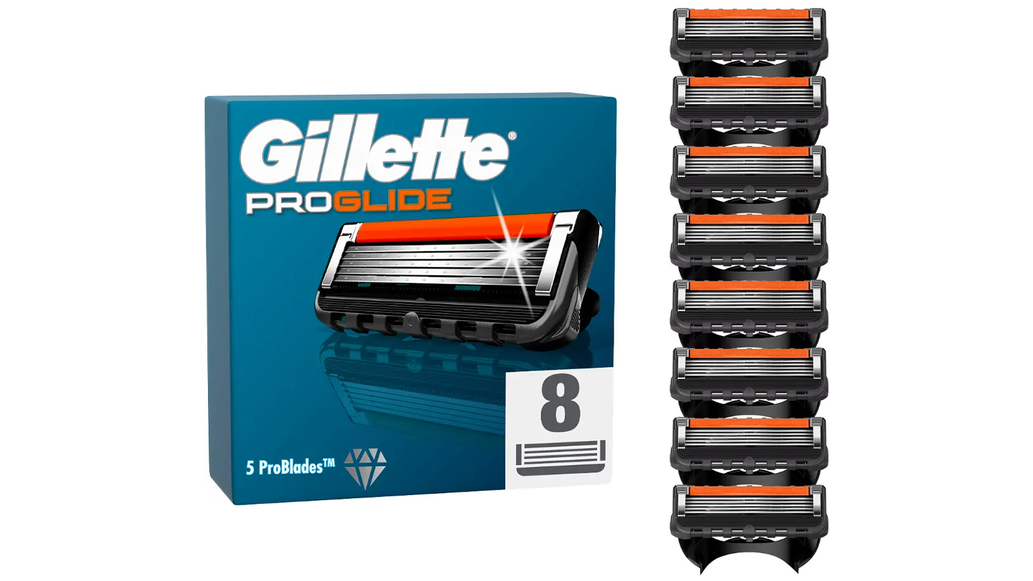 N&aacute;hradn&eacute; holiace hlavice Gillette ProGlide Head 8 ks