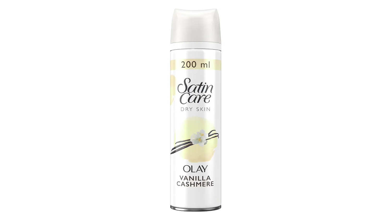 Balenie holiaceho gélu Gillette Satin Care Vanilla Dream 200 ml – pohľad z prednej strany