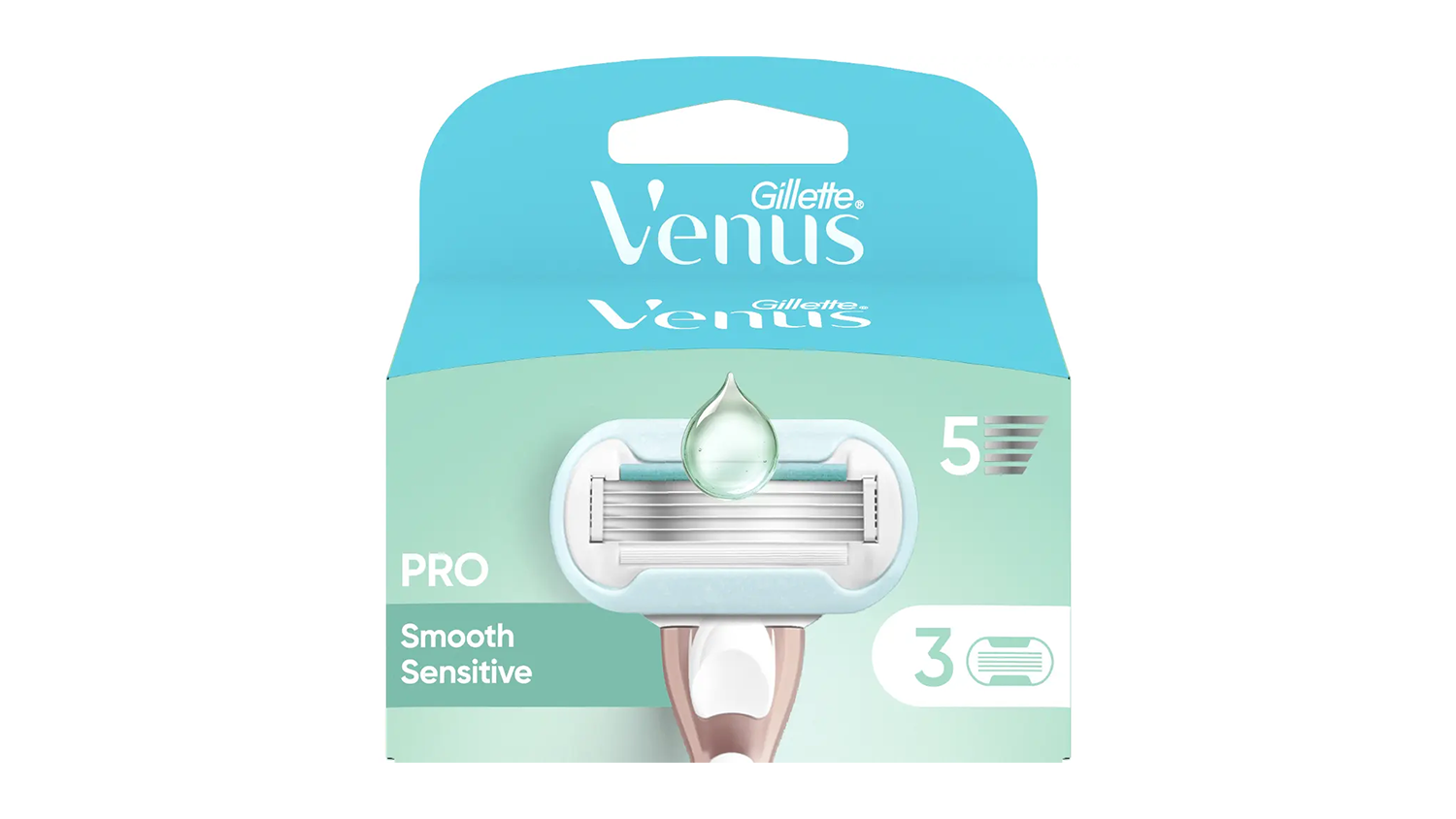 Balenie náhradných holiacich hlávok Gillette Venus Pro Smooth Sensitive, 3 ks