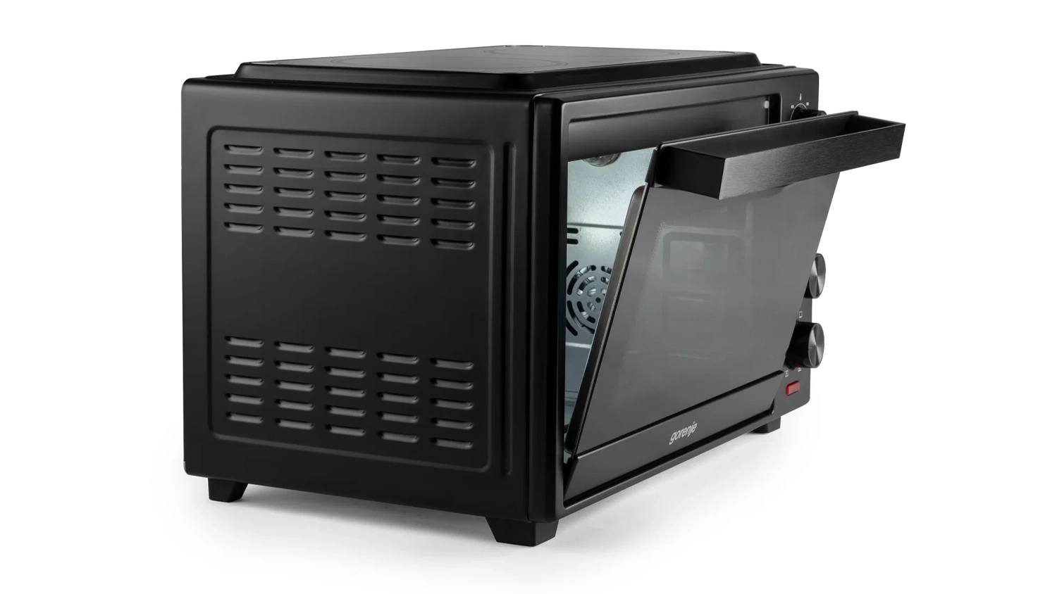 Mini trouba Gorenje OM38GBC pohled z boku