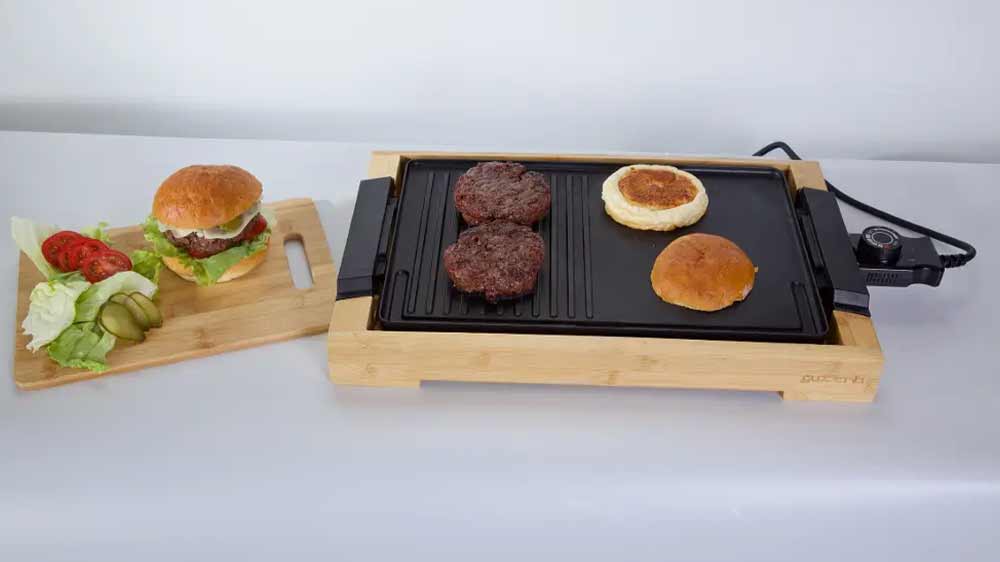 Elektrický gril Guzzanti GZ 341 s pripravovaným jedlom_02
