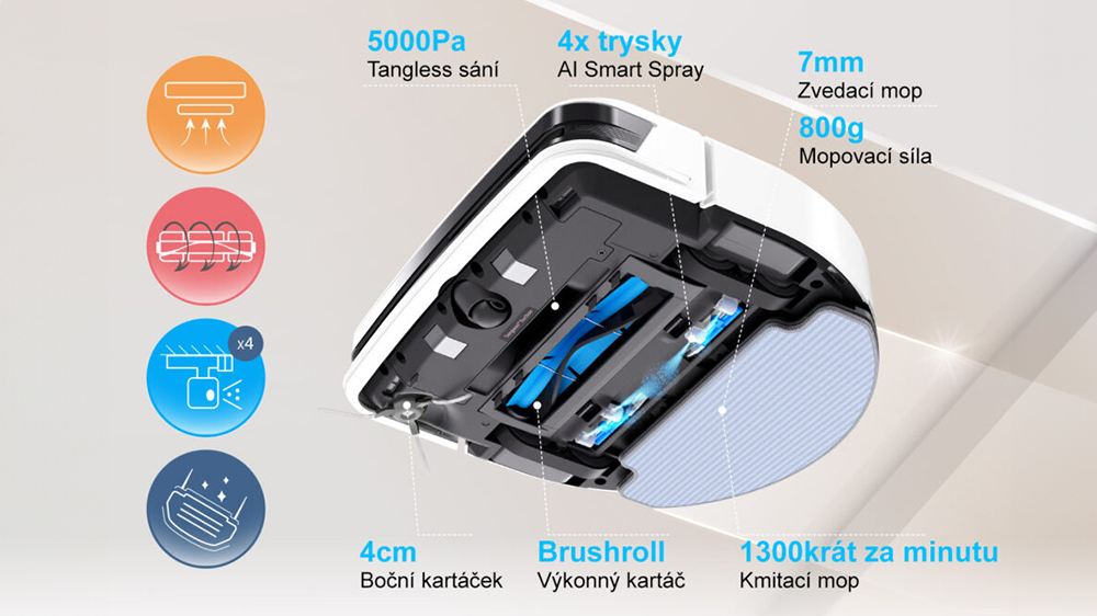 SET robotický vysavač s mopem HOBOT LEGEE D8 + základna LEGEE LuLu