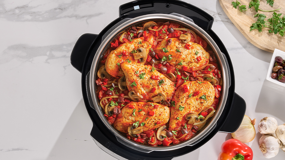 Instant Pot naplněný jídlem