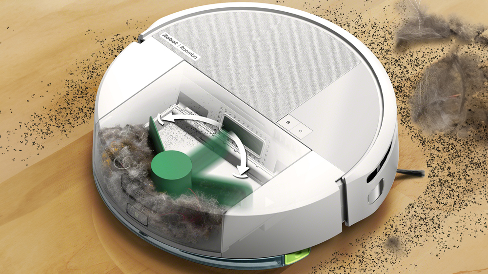 Znázornění technologie DustCompactor v robotickém vysavači iRobot Roomba 205_03