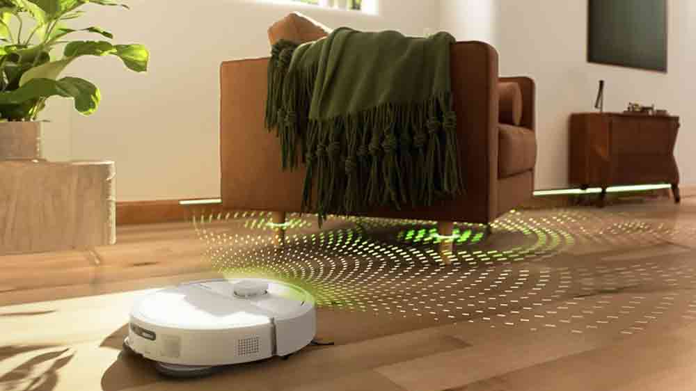 Robotický vysavač iRobot Roomba Plus 405 Combo při skenování prostoru pomocí navigace LiDAR_04