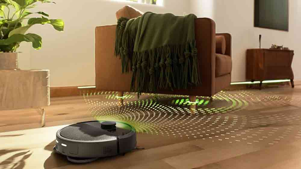 Robotick&yacute; vysavač iRobot Roomba Plus 405 Combo při skenov&aacute;n&iacute; prostoru pomoc&iacute; navigace LiDAR_04