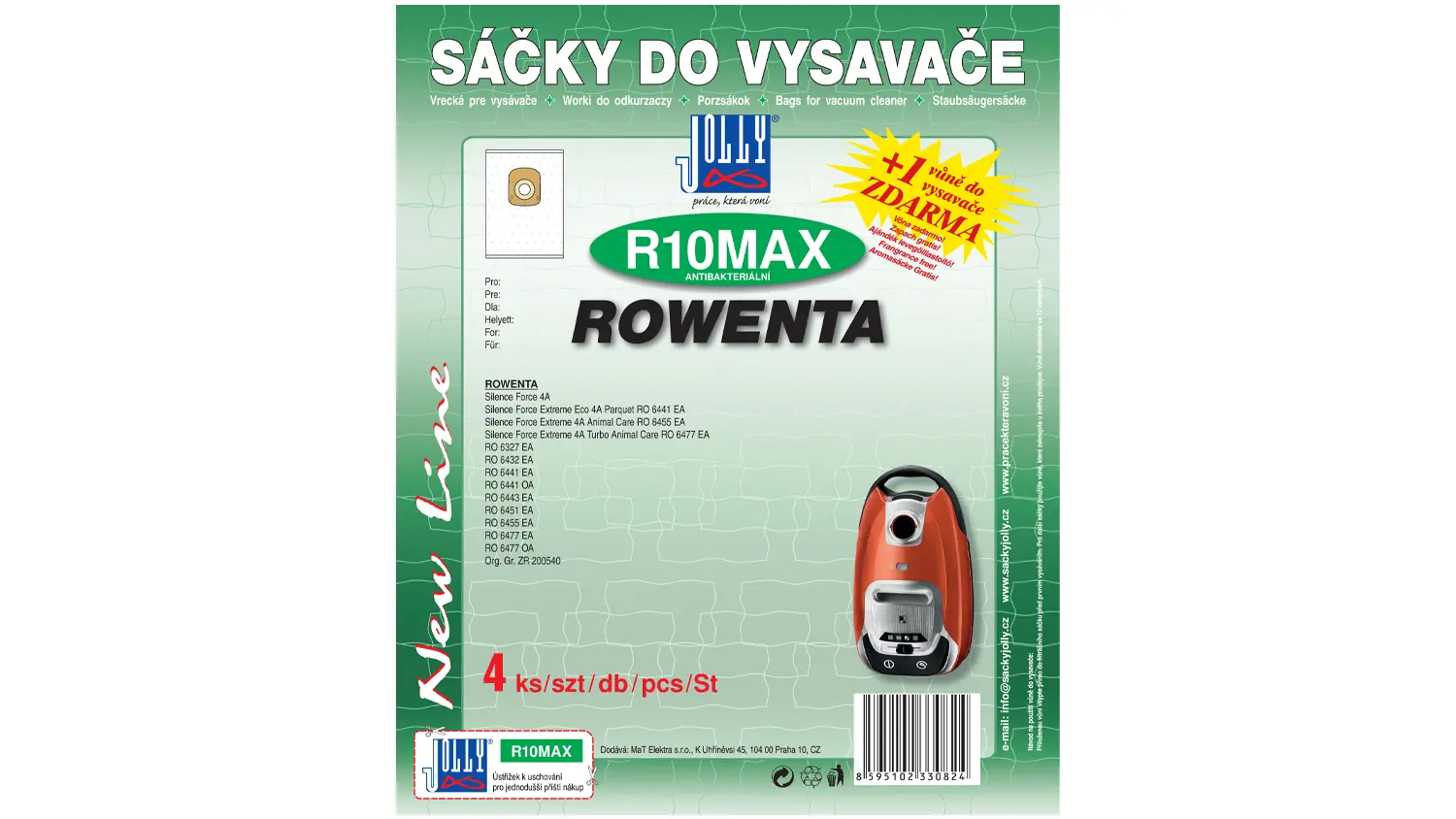 Vrecká do vysávača v balení