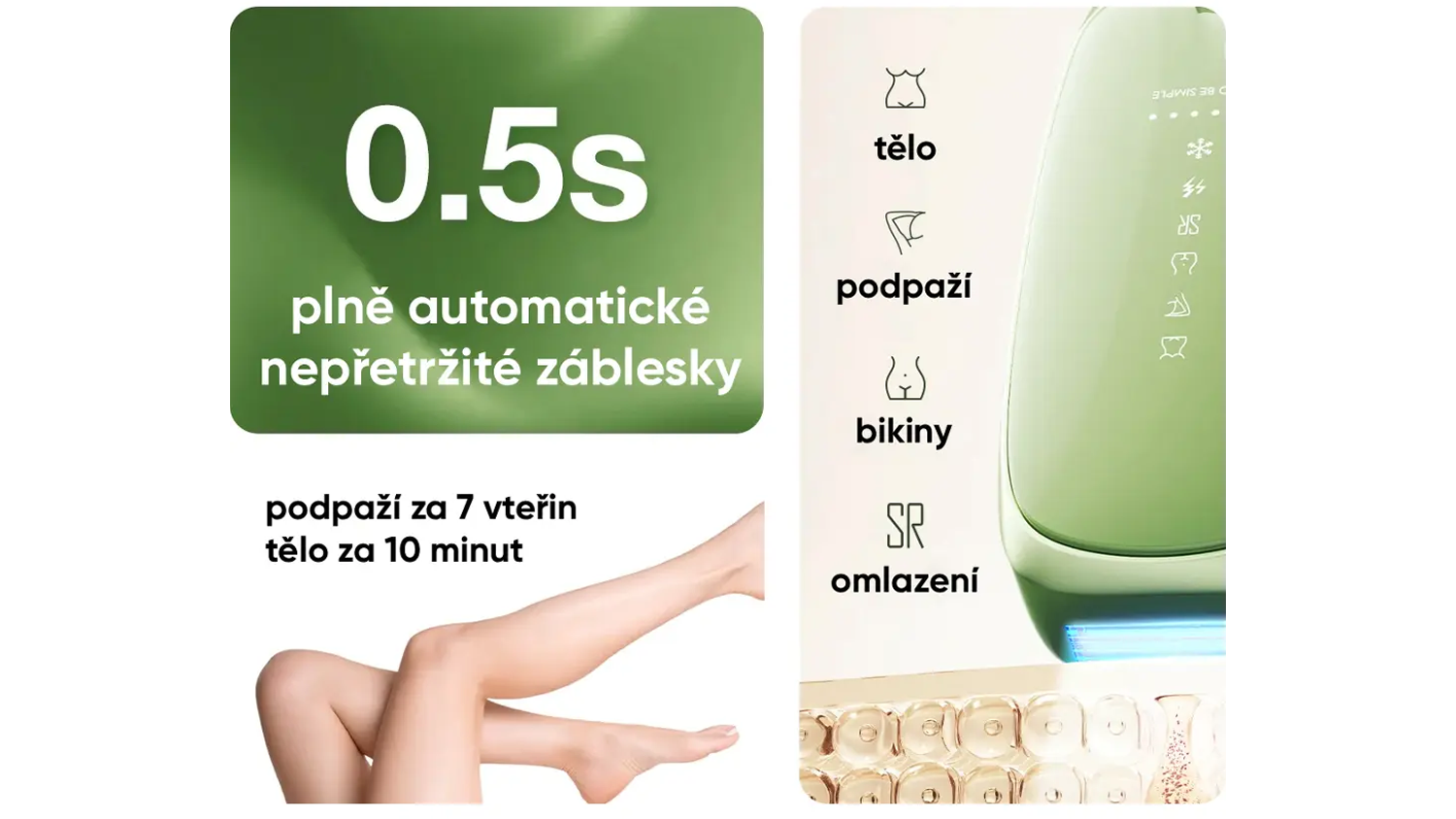Možnosti použití IPL epilátoru