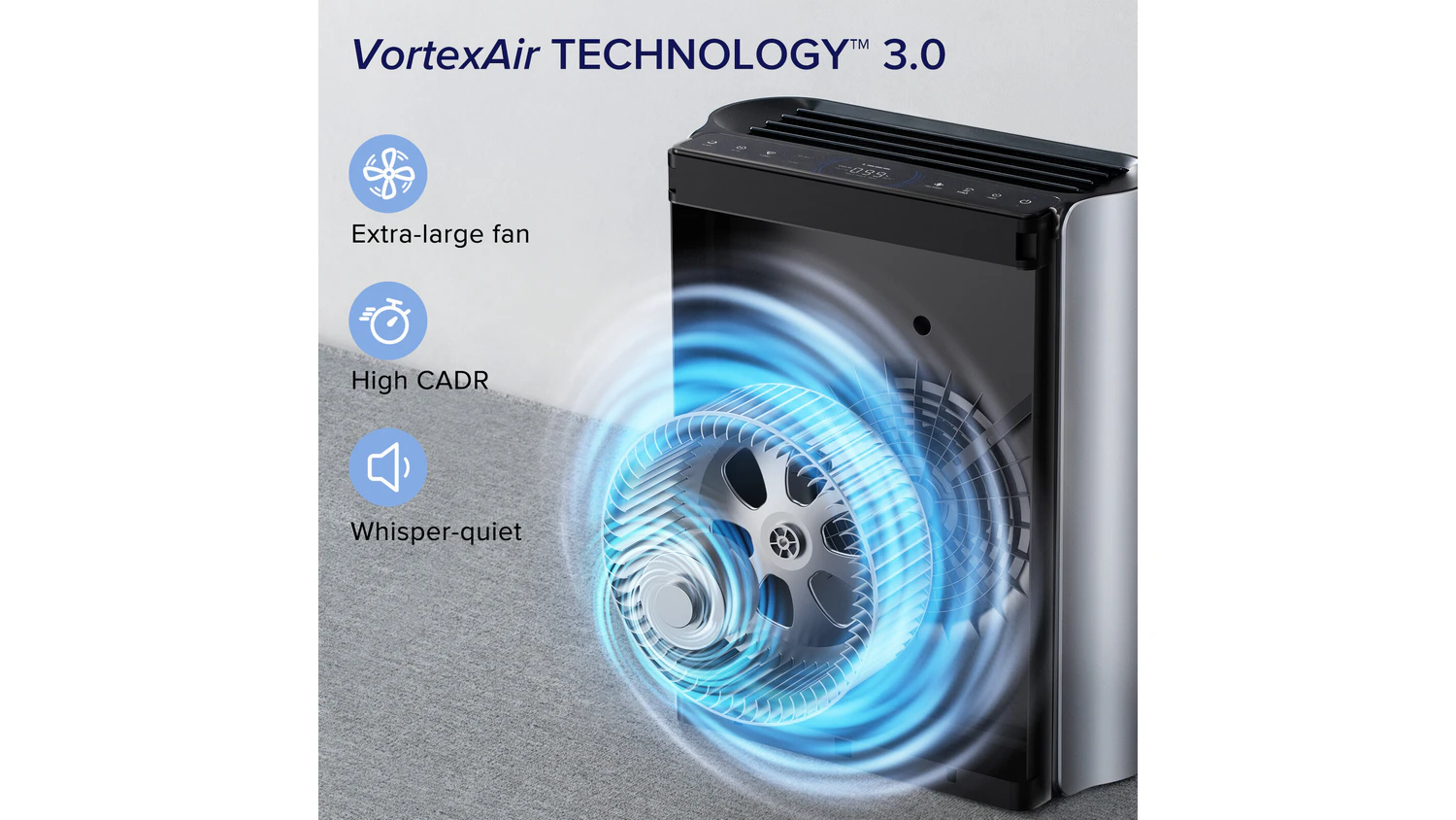Vizualizace technologie VortexAir