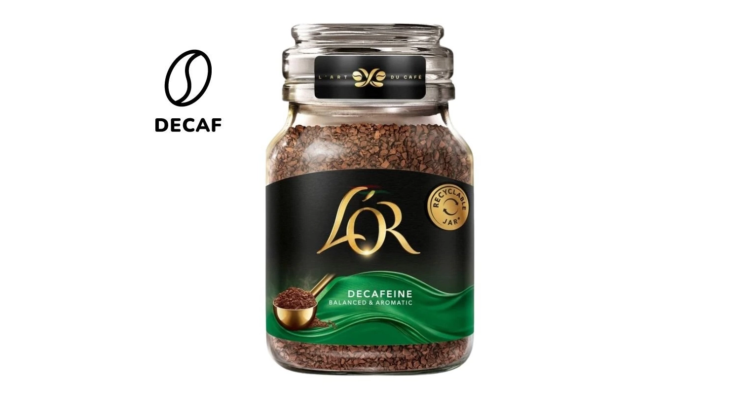 Instantná káva L´OR Decafeine 100g predný pohľad