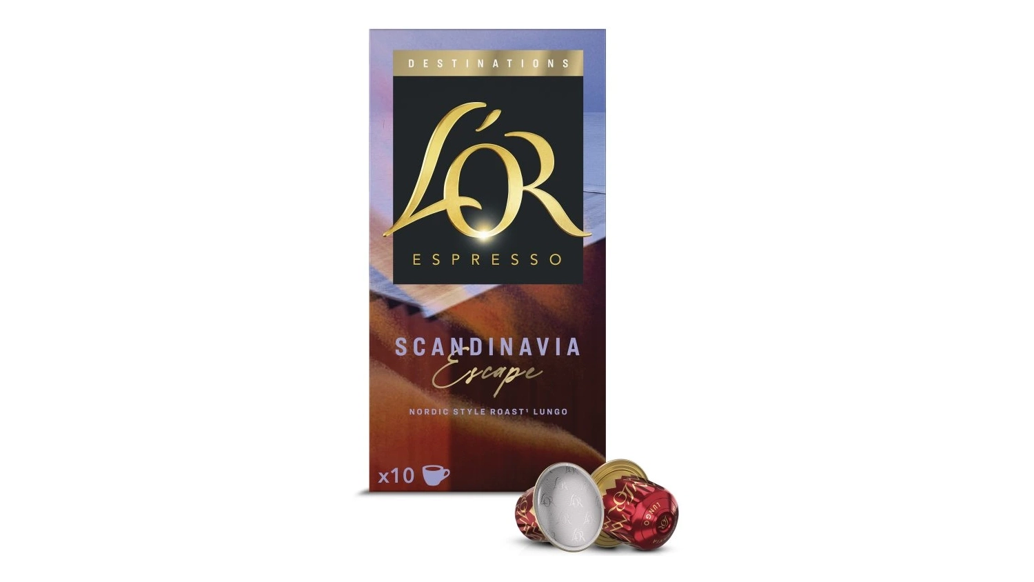 Balenie kaps&uacute;l Nespresso L&acute;OR Destinations Scandinavia Escape