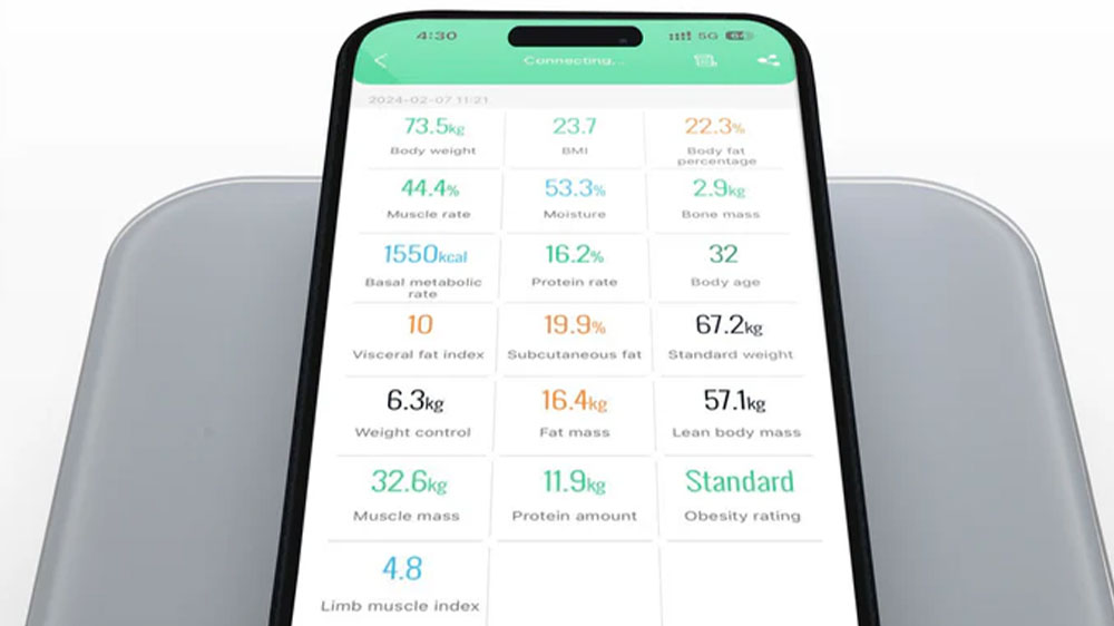 Aplikace AiLink k diagnostické osobní váze Naipo NP-BS02 Smart_03