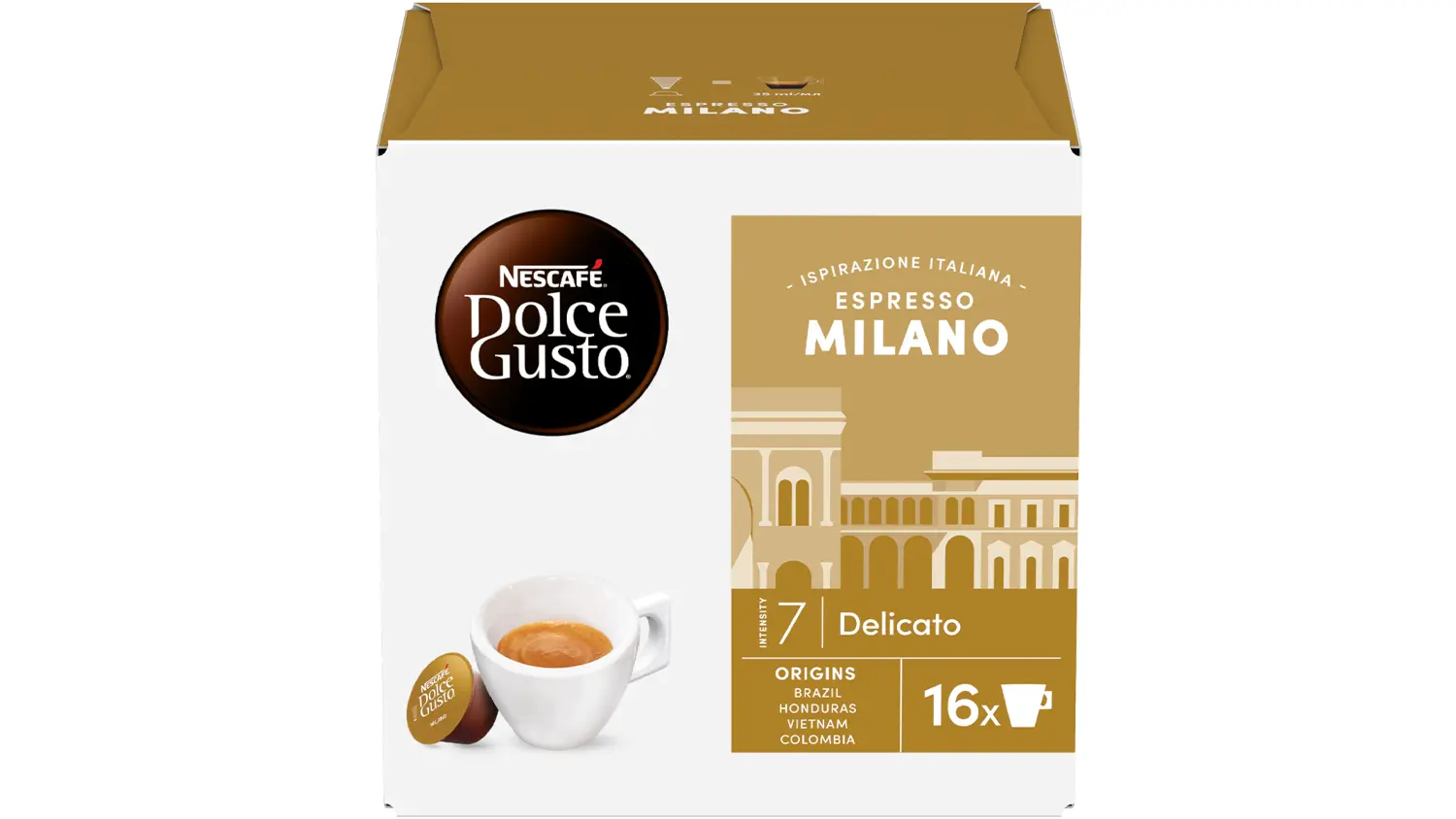Kapsule Nescaf&eacute; Dolce Gusto Espresso Milano 16 ks
