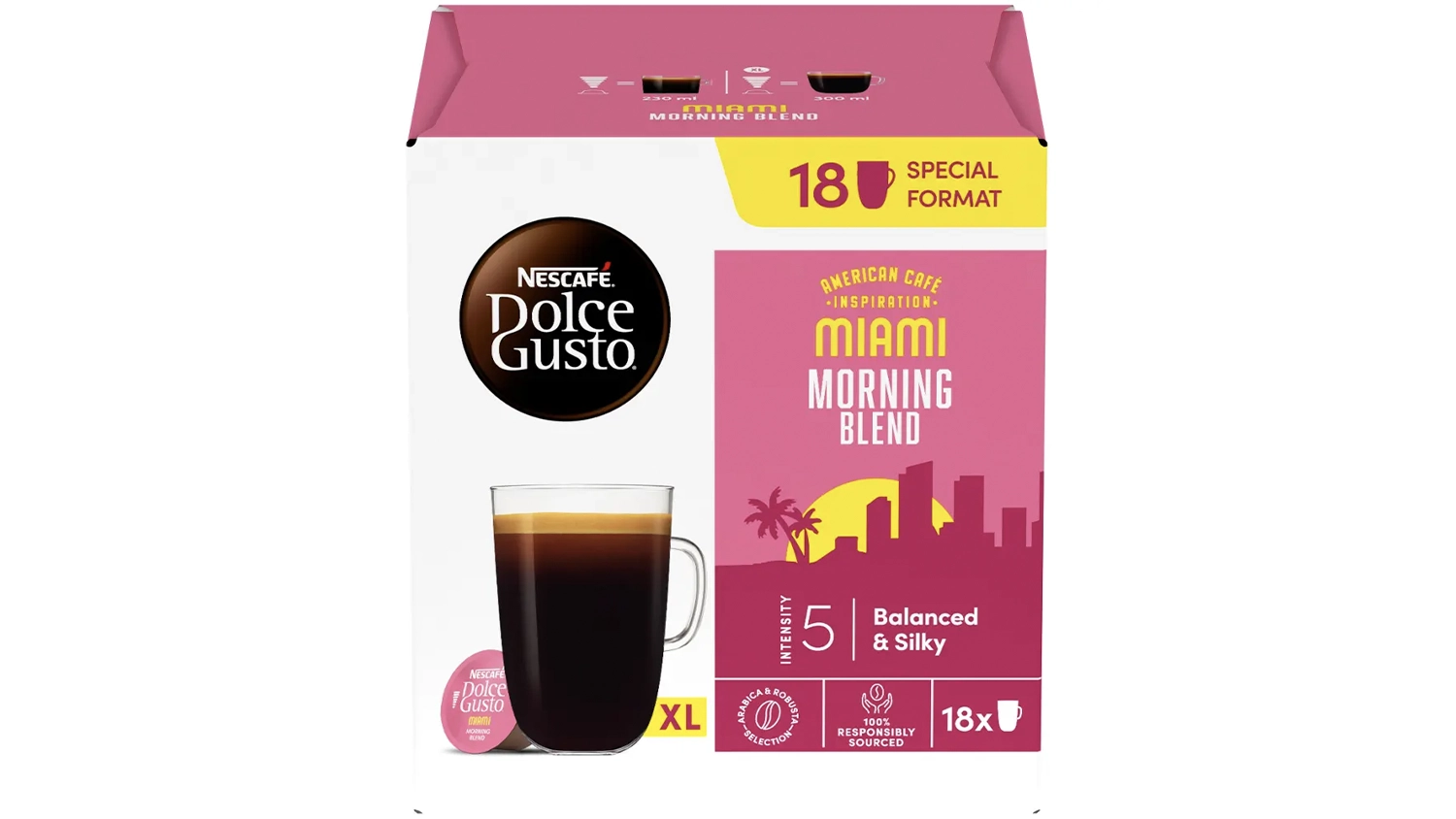 Kapsuly Nescafé Dolce Gusto Miami Morning Blend 18 ks