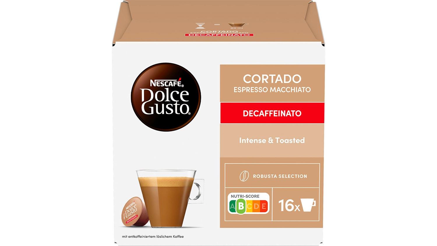 Kávové kapsuly NESCAFÉ Dolce Gusto Cortado Espresso Macchiato Decaffeinato