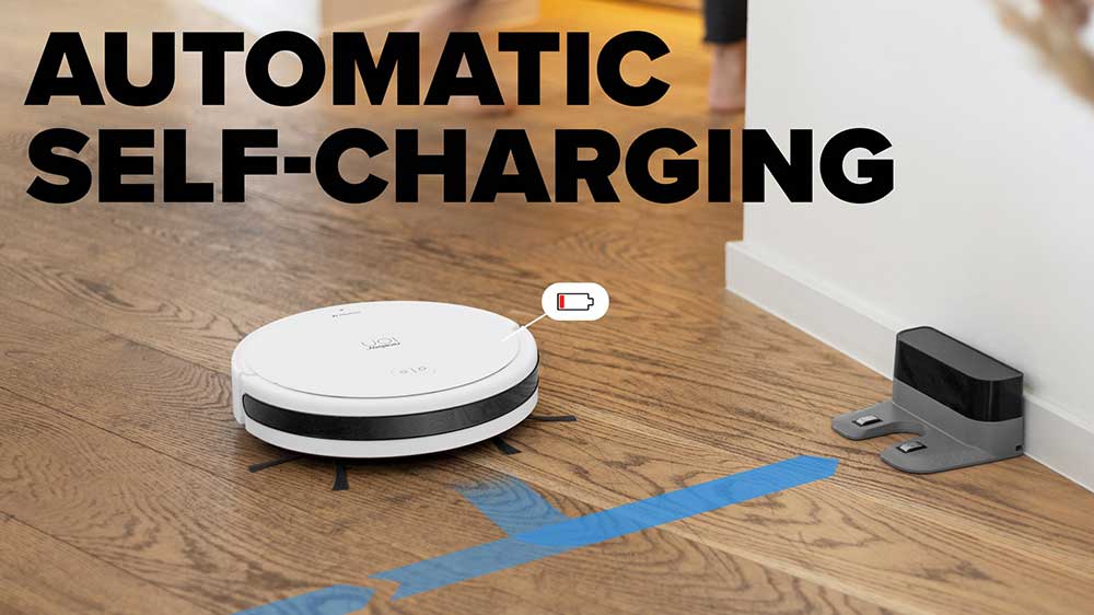 Automatický návrat robotického vysavače Niceboy ION Charles i6 Black do nabíjecí stanice_02