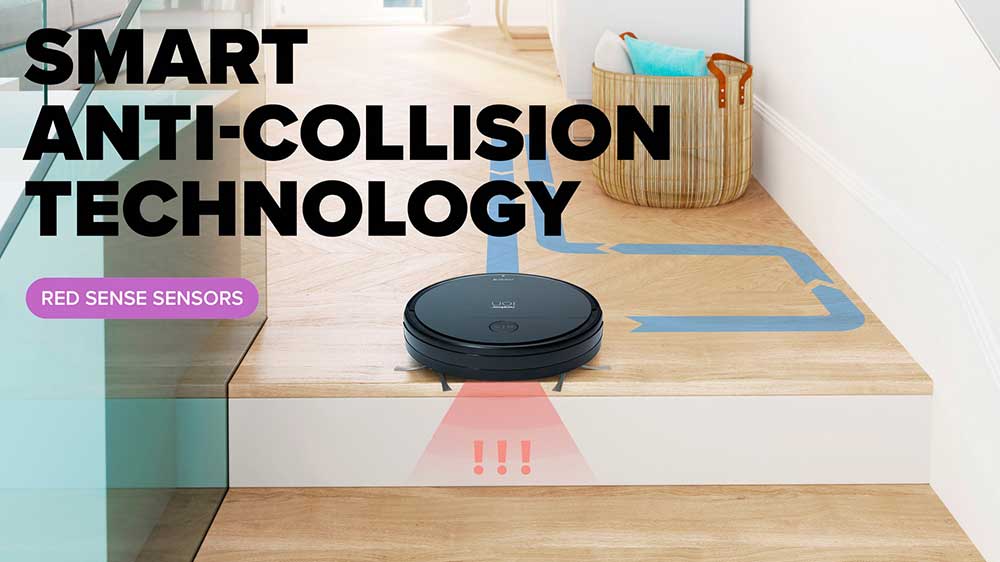 Technologie RedSENSE u robotického vysavače Niceboy ION Charles i6 Black na podlaze_04