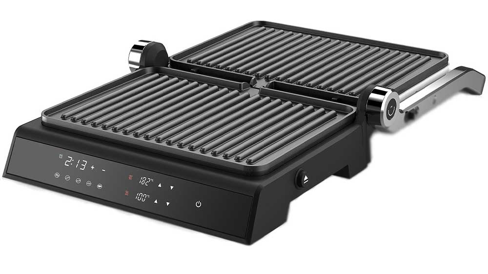 Kontaktní gril Niceboy ION Grillmaster rozložený naplocho_03