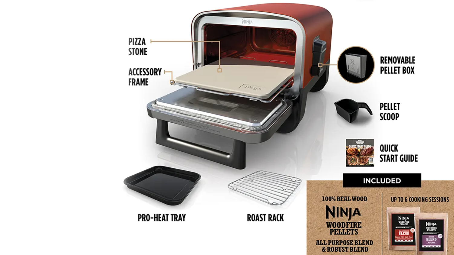 Příslušenství k pizza peci Ninja Woodfire OO101EU
