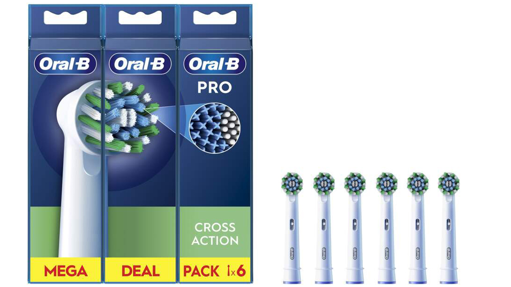Náhradní kartáčkové hlavice Oral-B Pro Cross Action; 6 ks