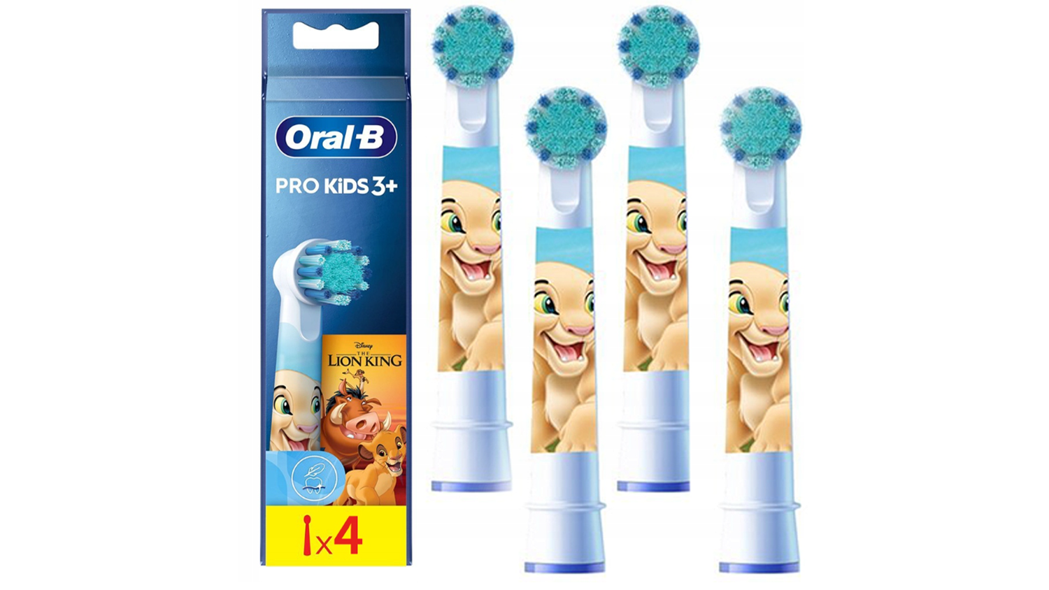 N&aacute;hradn&iacute; kart&aacute;čkov&aacute; hlavice Oral-B Pro Kids Lv&iacute; kr&aacute;l 4 ks