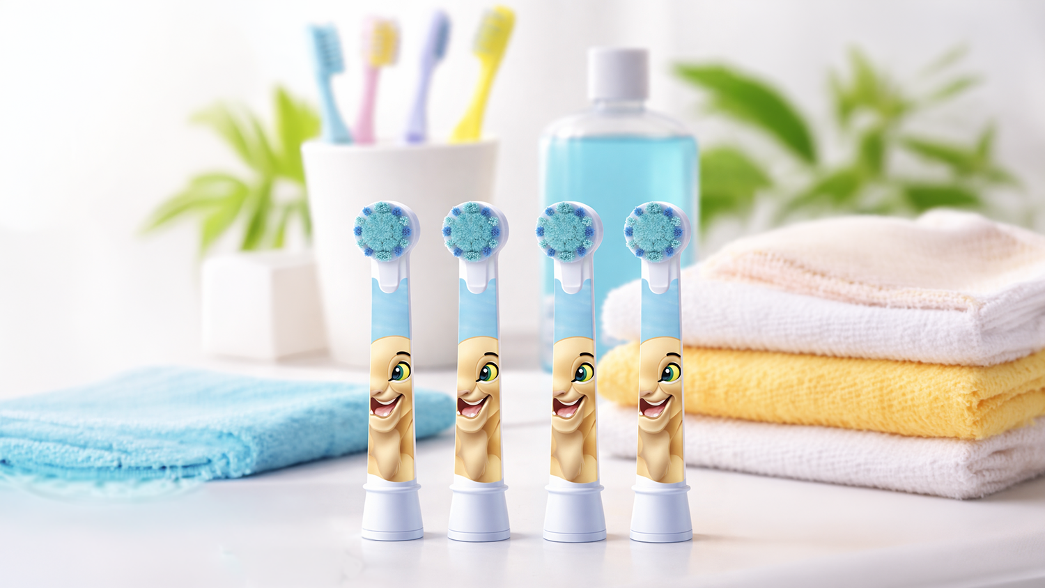 N&aacute;hradn&aacute; kefkov&aacute; hlava Oral-B Pro Kids Lev&iacute; kr&aacute;ľ 4 ks v k&uacute;peľni