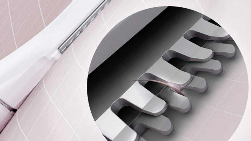 Dámský holicí strojek Panasonic ES-WR51-P503 má zaoblené břity_02