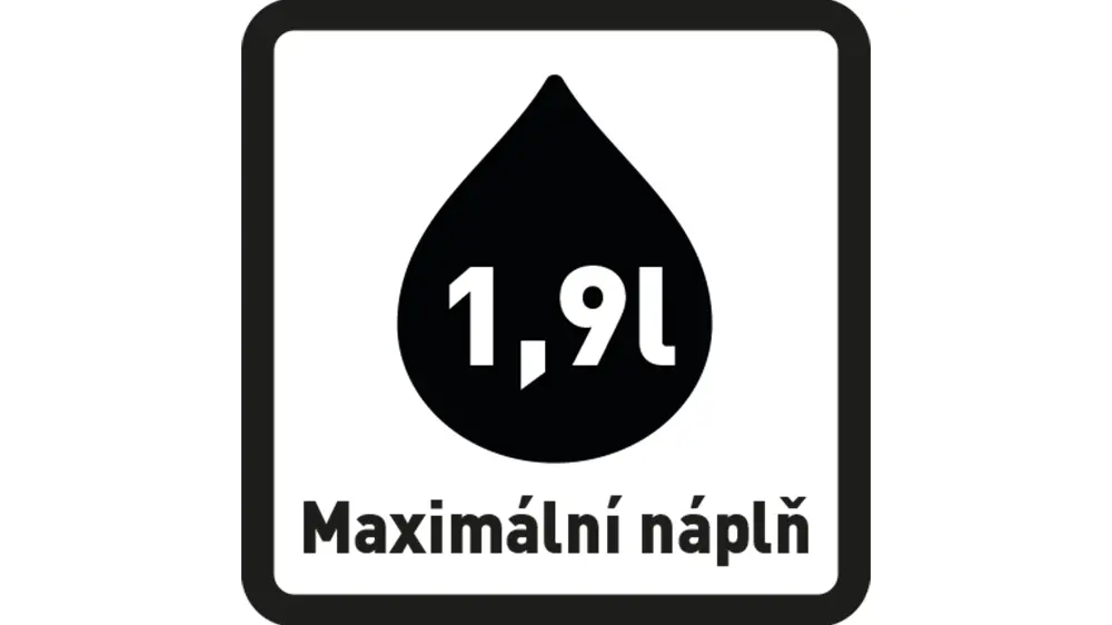 Piktogram pro maximln nplň 1,9&nbsp;l vrobnku Philco PSM 1712