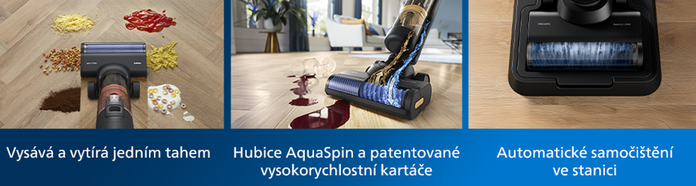 Bezdrôtový vysávač na mokré a suché čistenie Philips 6000 Series XW6264/11
