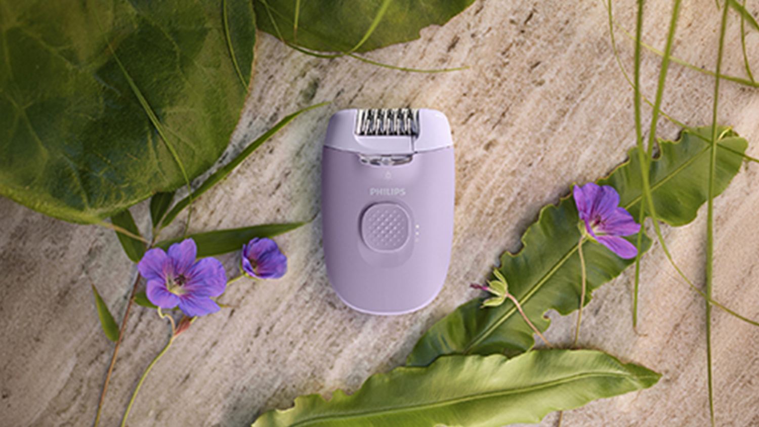 D&aacute;msk&yacute; epil&aacute;tor na tělo a citliv&eacute; oblasti BRE257/00 Philips 4000 ve fialov&eacute; barvě