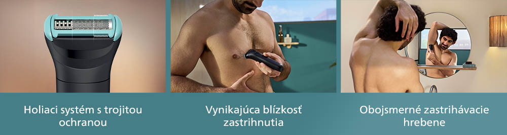 Vodeodolný zastrihávač tela a intímnych partií Philips Series 5000 BG5470/15