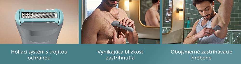 Vodeodolný zastrihávač tela a intímnych partií Philips Series 3000 BG3480/15
