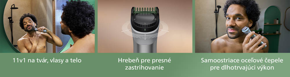 Multifunkčný zastrihávač na tvár, vlasy a telo 11v1 Philips Series 5000 MG5941/15